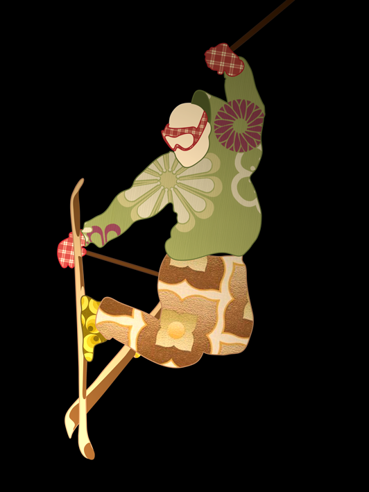 ski freestyle illustration